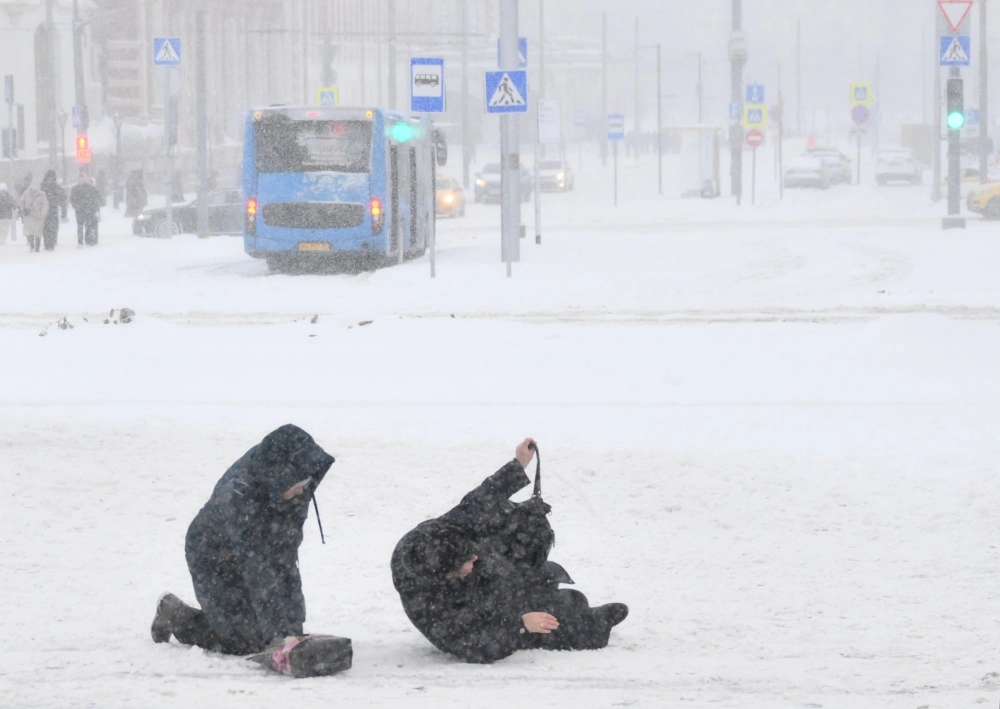 Снегопад в Москве. 19 февраля 2026 г.