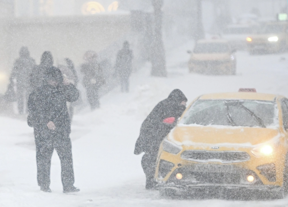 Снегопад в Москве. 19 февраля 2026 г.