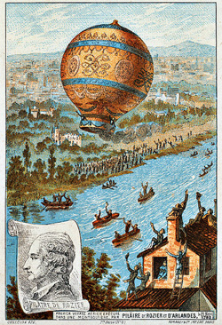 Первый свободный полёт воздушного шара, Розье и маркиз д Арланд 21 ноября 1783