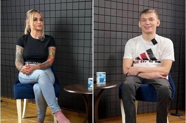 Андрей Бока с рэп-шансоньеркой Вероникой Нестеровой.