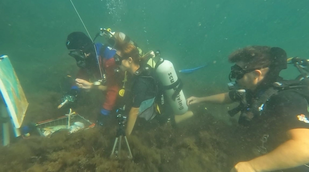 Подводный мастер-класс по живописи.