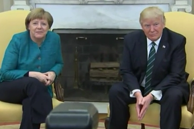 Дональд Трамп и Ангела Меркель