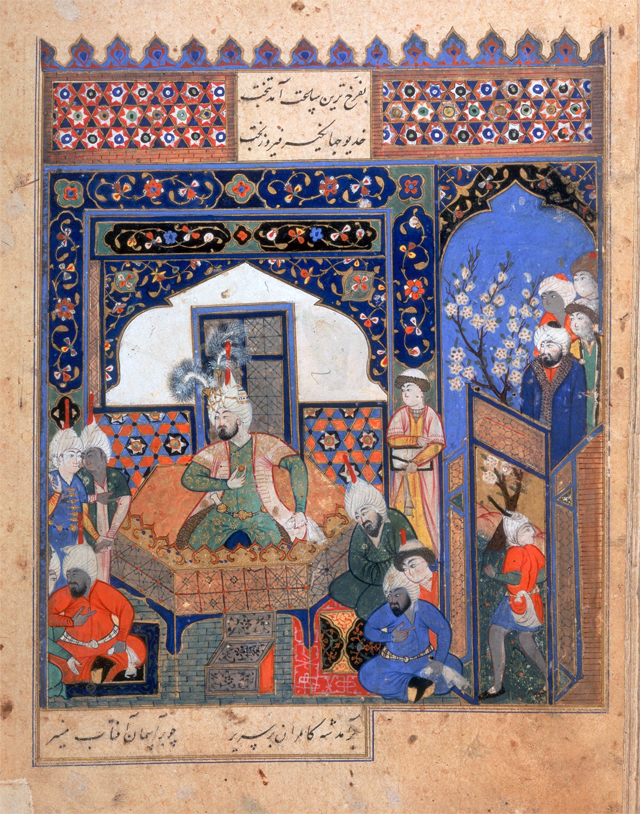 Тимур на троне в Балхе, 1550. 