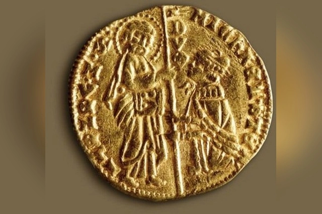 Золотой венецианский дукат из Кырк-Ерского клада. 