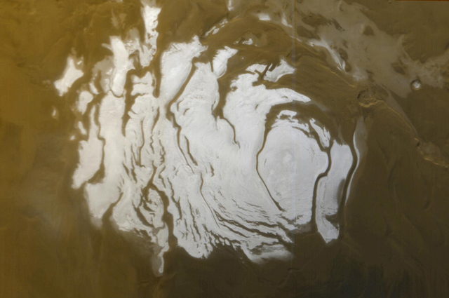 Южная полярная шапка Марса.