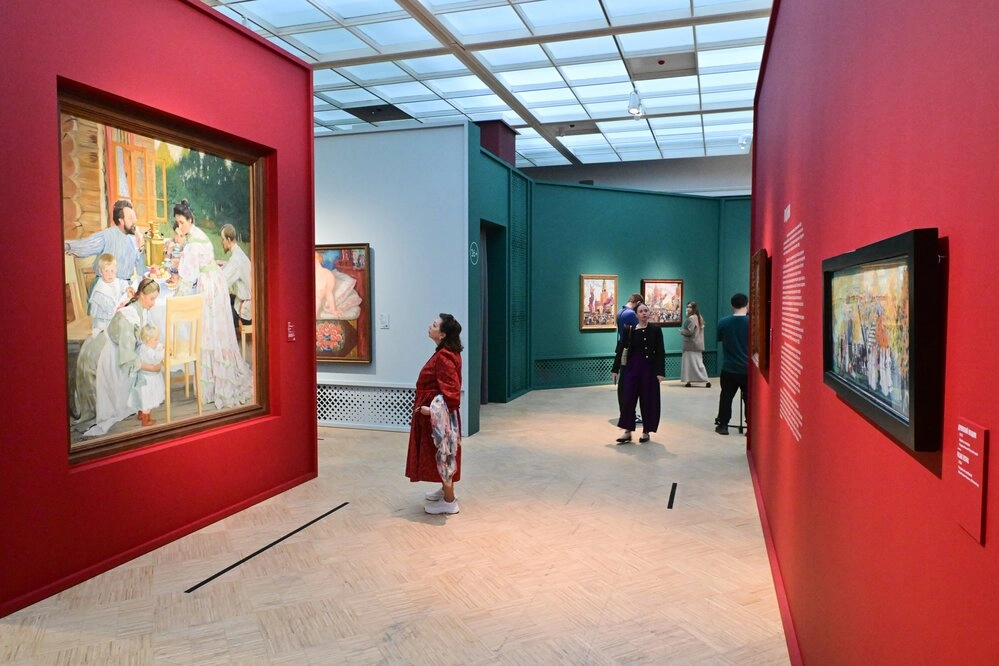 Предпоказ выставки «Борис Кустодиев. Живопись. Графика. Театр» в Третьяковской галерее.