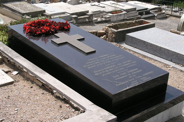 Могила Фаберже в Каннах, на кладбище Гран-Жас.