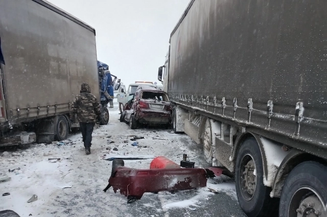 На месте ДТП.