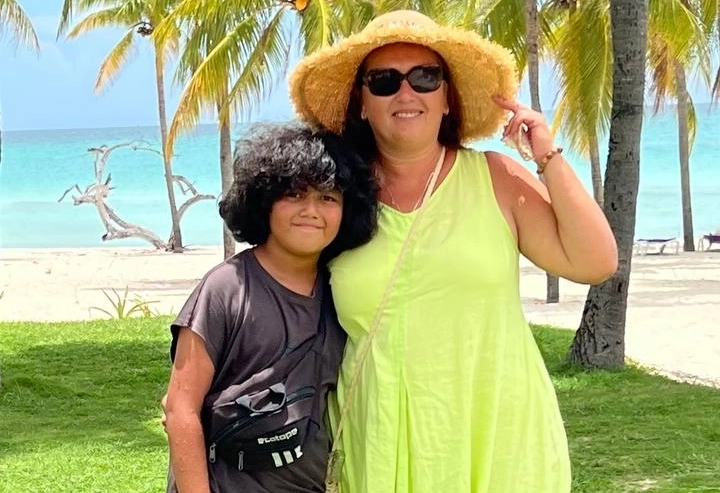 Елена с сыном.