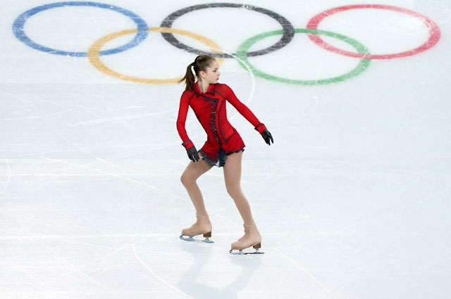 Юлия Липницкая зимних Олимпийских играх в Сочи.