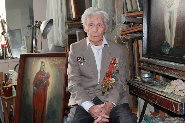 В семье Шутенко мать дождалась с фронта всех 5 сыновей. 99-летний  Родион Степанович один из победителей ВОВ. Он художник, до сих пор рисует.