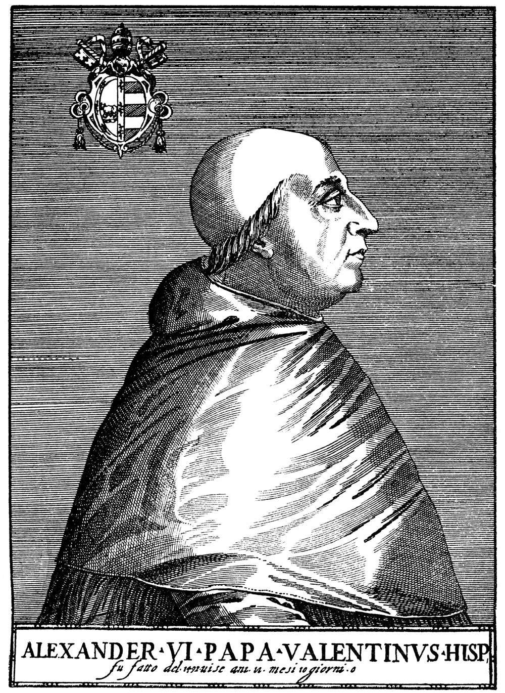 Историческая иллюстрация XIX века, Александр VI, Родерик де Борха и Борха или Родриго Борджиа, 1431 — 1503, Папа Римский.