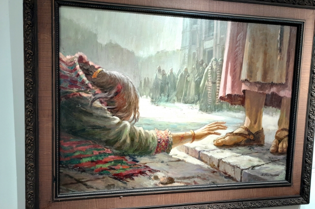 Картина Владимира Нестеркова «Кто из вас без греха, первым брось в неё камень».