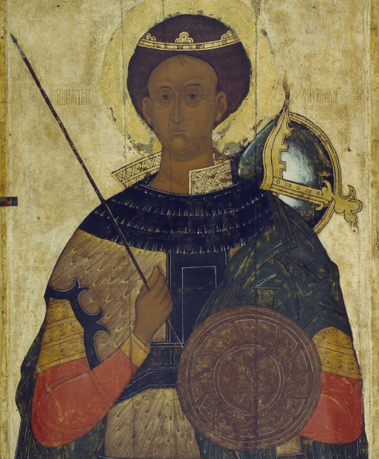 Димитрий Солунский. Старинная икона.