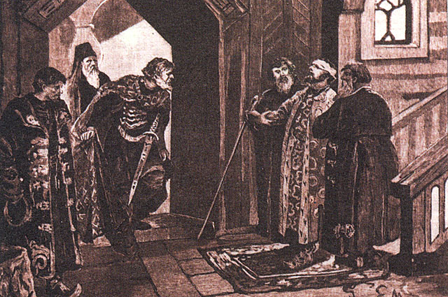 Виктор Муйжель. Свидание Дмитрия Шемяки с князем Василием II Тёмным.