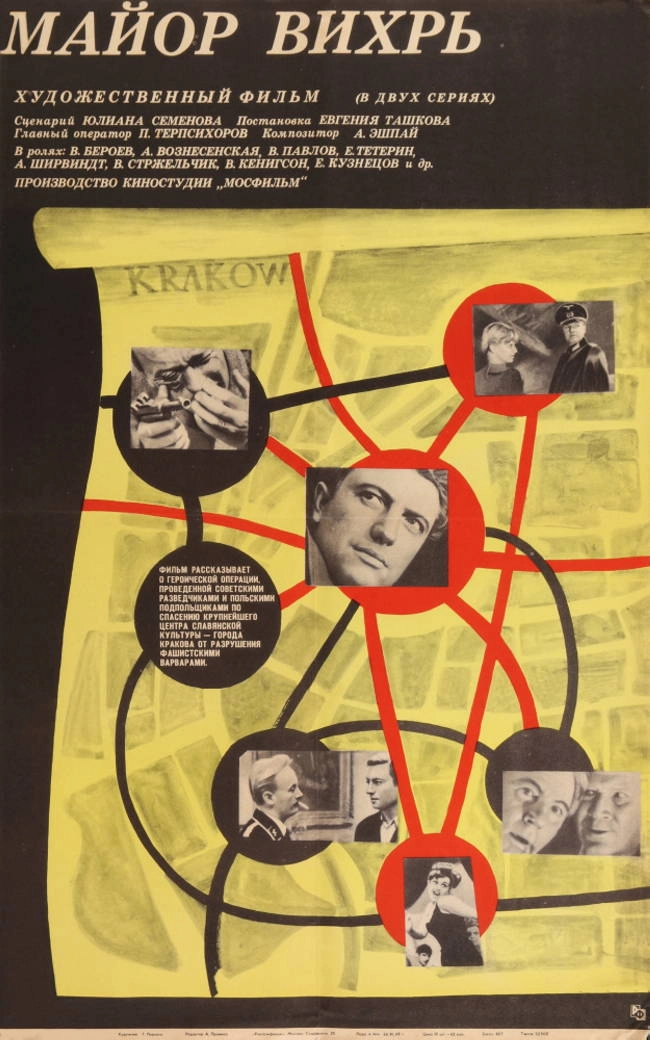 Афиша фильма о разведчиках «Майор Вихрь».