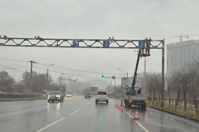 Первый снег в Хабаровске, дорога