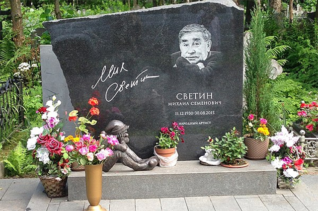 Могила М. С. Светина на Серафимовском кладбище Санкт-Петербурга.
