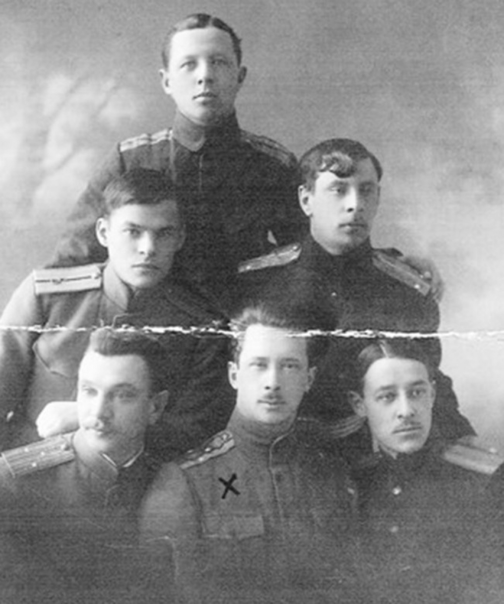 Группа офицеров с подполковником Рубцовым. Омск. 28 марта 1919 г.