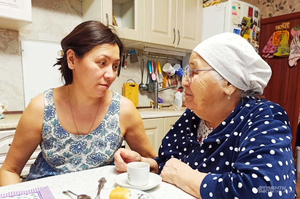 Гостеприимные Вера Тагировна и её дочь Галия встречали в 2023 году нашего корреспондента.