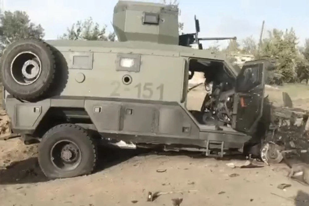 Подбитый БМП Козак.