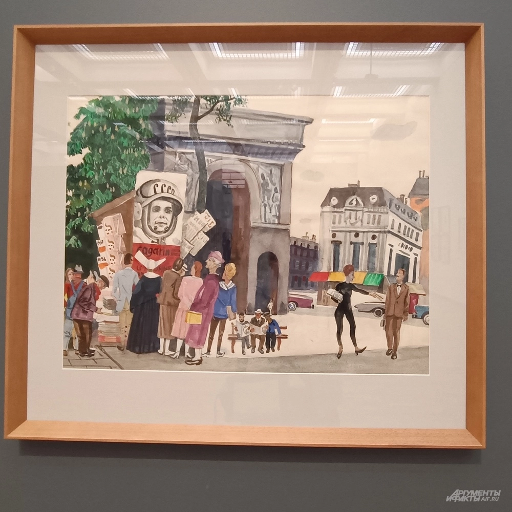 А. Дейнека. «День Гагарина в Париже», 1962 г.