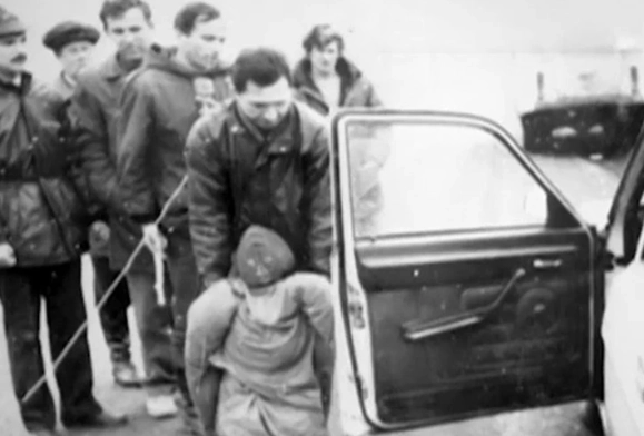 Игорь Колчин на следственном эксперименте.