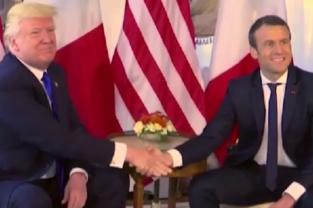 Дональд Трамп и Эммануэль Макрон