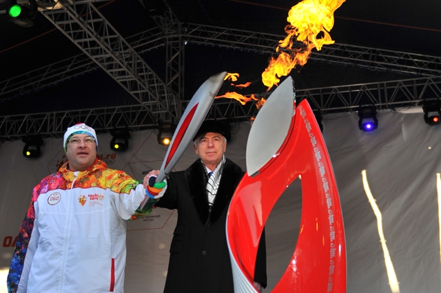 Эстафета Олимпийского огня в Адыгее