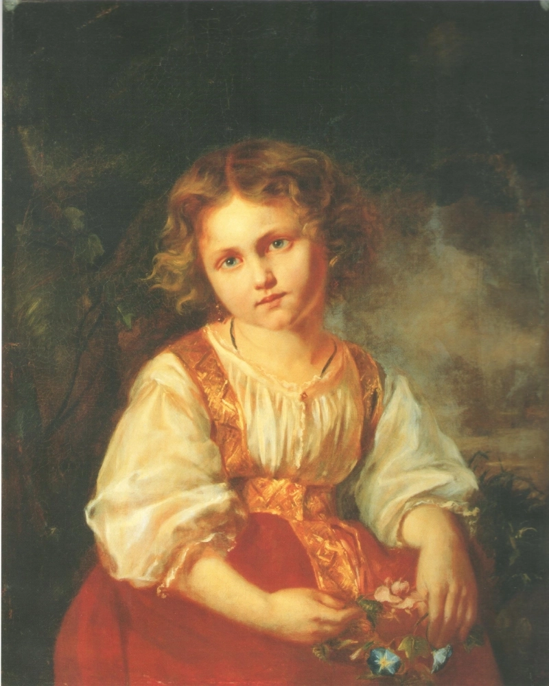 В. Г. Худяков. Девочка в русском костюме. 1844. 