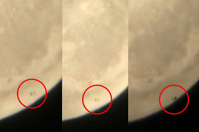 Пермяк Евгений Панин сфотографировал неопознанный объект, пролетающий на орбите Луны.