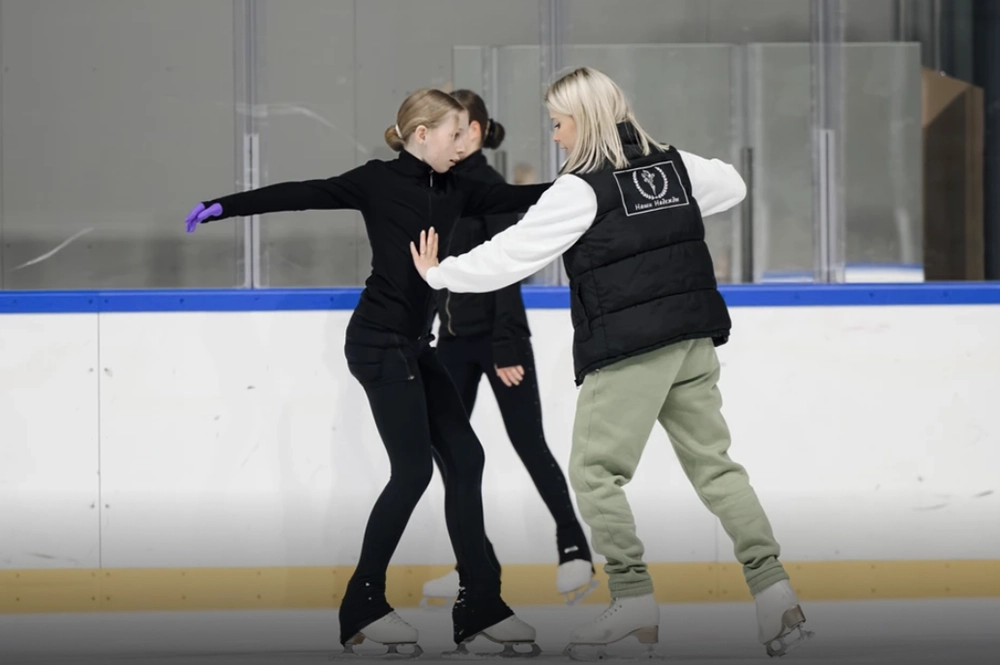 Мария Чудина во время тренировки.