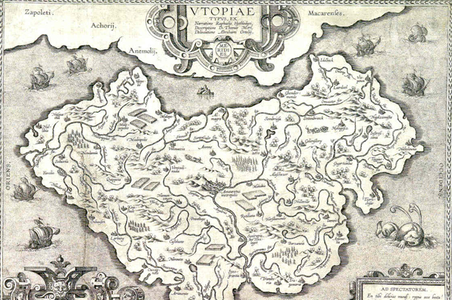Карта Утопии работы Ортелия.