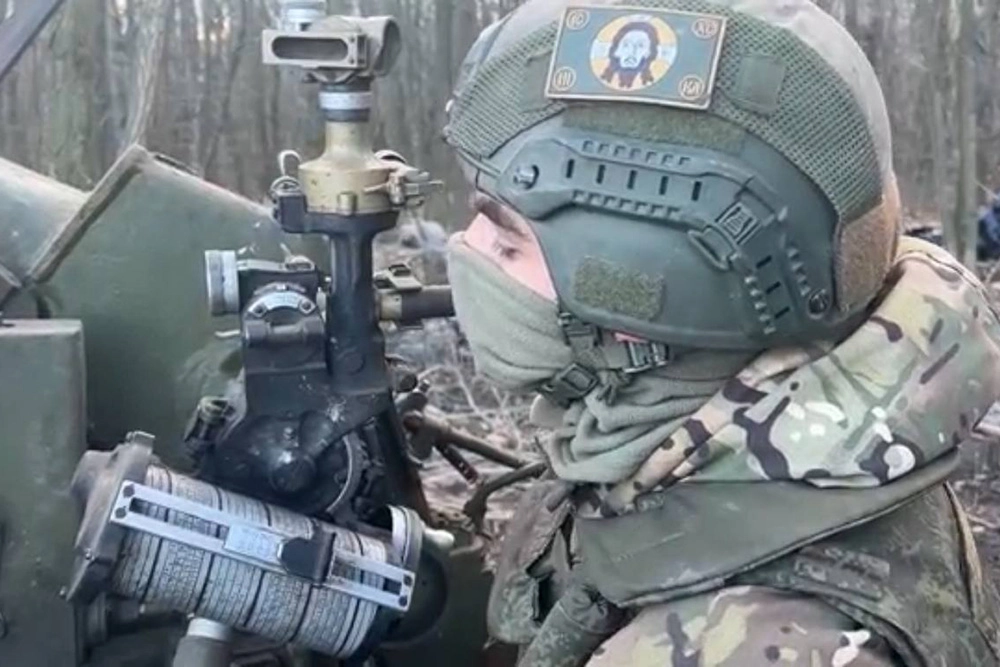 Боевая работа артиллерии тульских десантников в Курском приграничье.