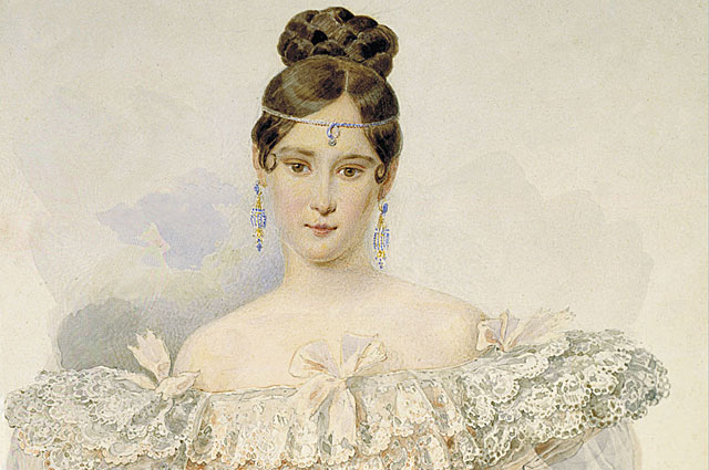 Портрет Н. Н. Пушкиной работы Александра Брюллова (1831—1832 гг.)