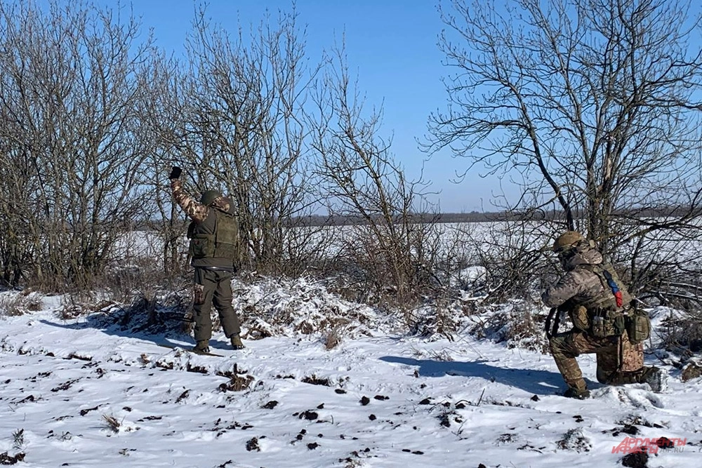 Работа саперов на ореховском направлении.