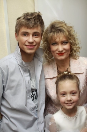 Ольга на съёмках 