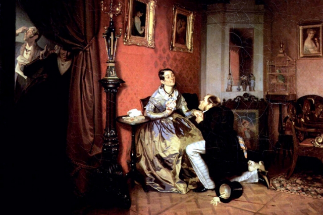 В 1846 году на сюжет басни Крылова Павел пишет одну из известных своих картин «Разборчивая невеста».