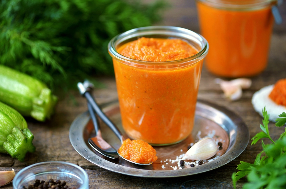 Кабачковая икра с мисо.