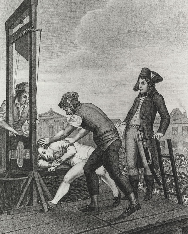 Казнь французского революционера Максимилиана Робеспьера.