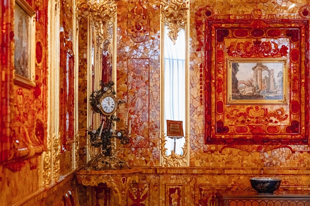 Янтарная комната в Екатерининском дворце. Фото из проекта «Наше наследие. Сохраненное и возрожденное» https://nasledie.aif.ru/