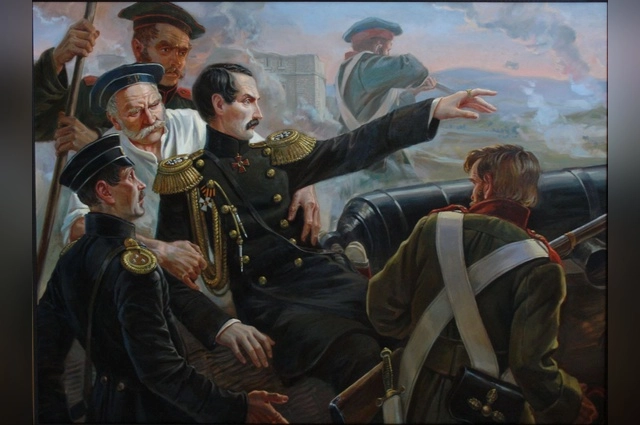 Смертельно раненый адмирал Корнилов.