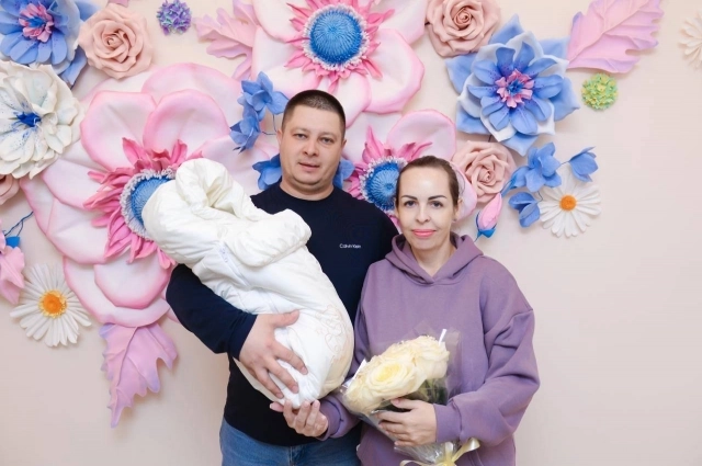 Ольга с супругом.