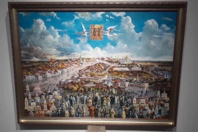 Картина курского художника Владимира Парашечкина «Крестный ход».  