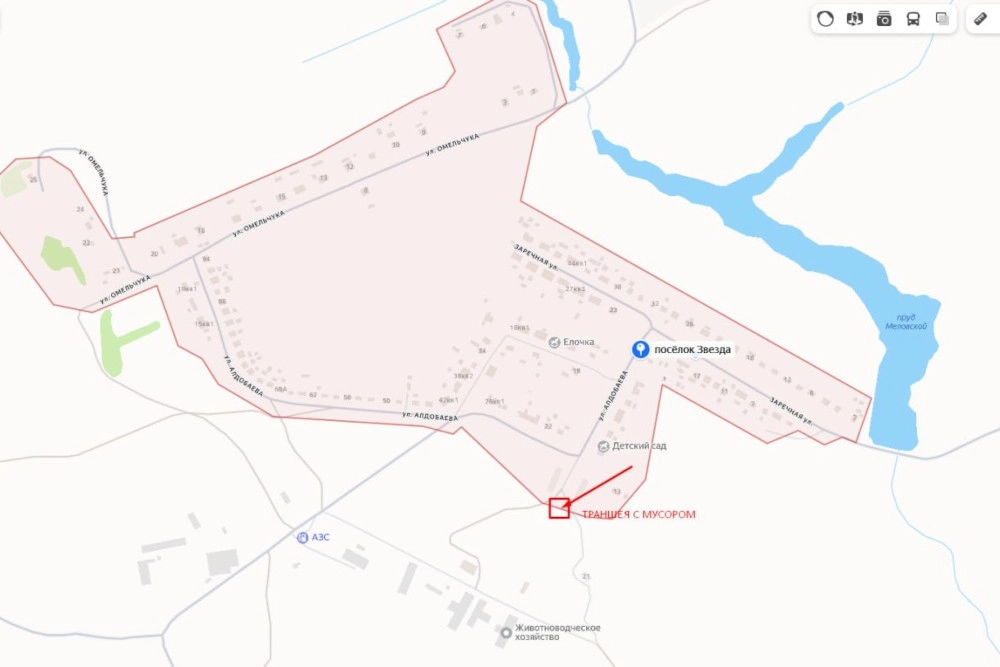 Место, где некоторые местные жители выбрасывают отходы.