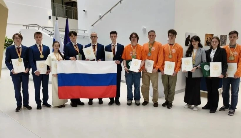 Сборная команда России на олимпиаде.
