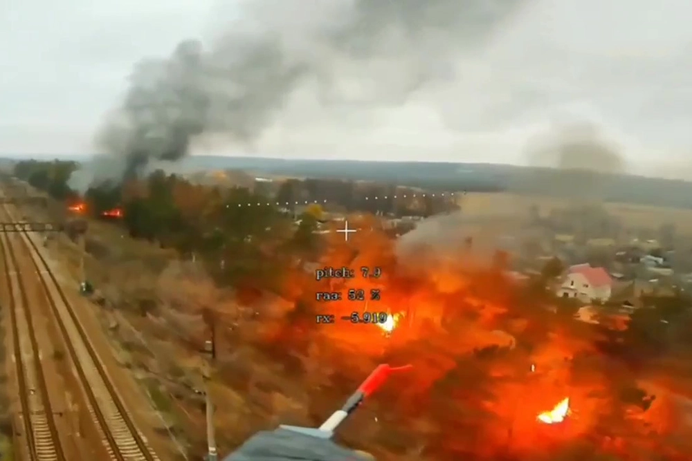 Уничтожение техники ВСУ под Купянском.