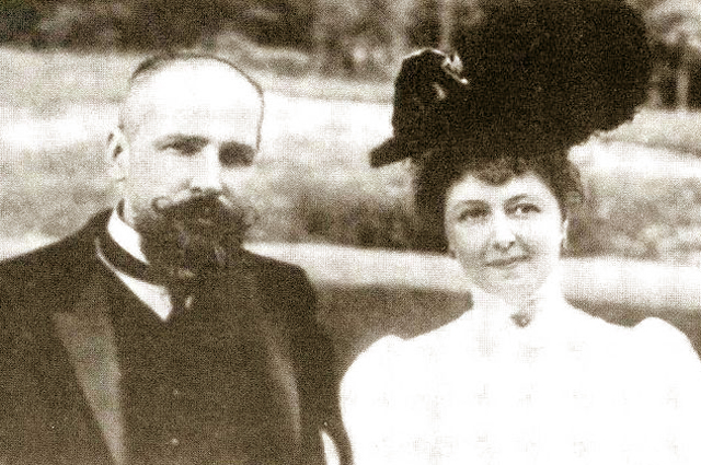 Петр Столыпин с супругой, 1906 год.