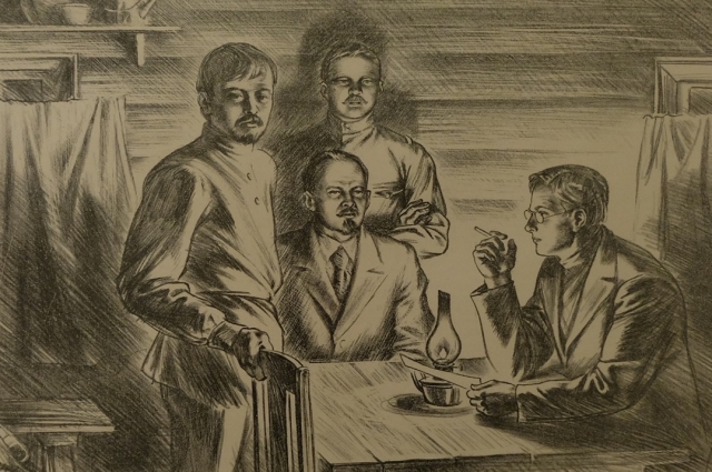 Художник Борис Булучевский изобразил четверых руководителей восстания.