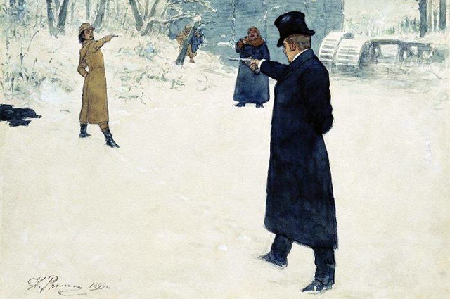 Илья Репин «Дуэль Онегина и Ленского», 1899 г.